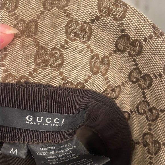 Gucci Beige and Brown Monogram Bucket Hat - Picture 2 of 9